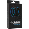 Optimale Lot de 3 Anneaux Silicone 10mm Noirs